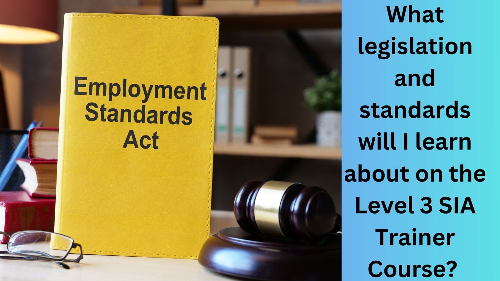 What legislation and standards will I learn about on the Level 3 SIA Trainer Course