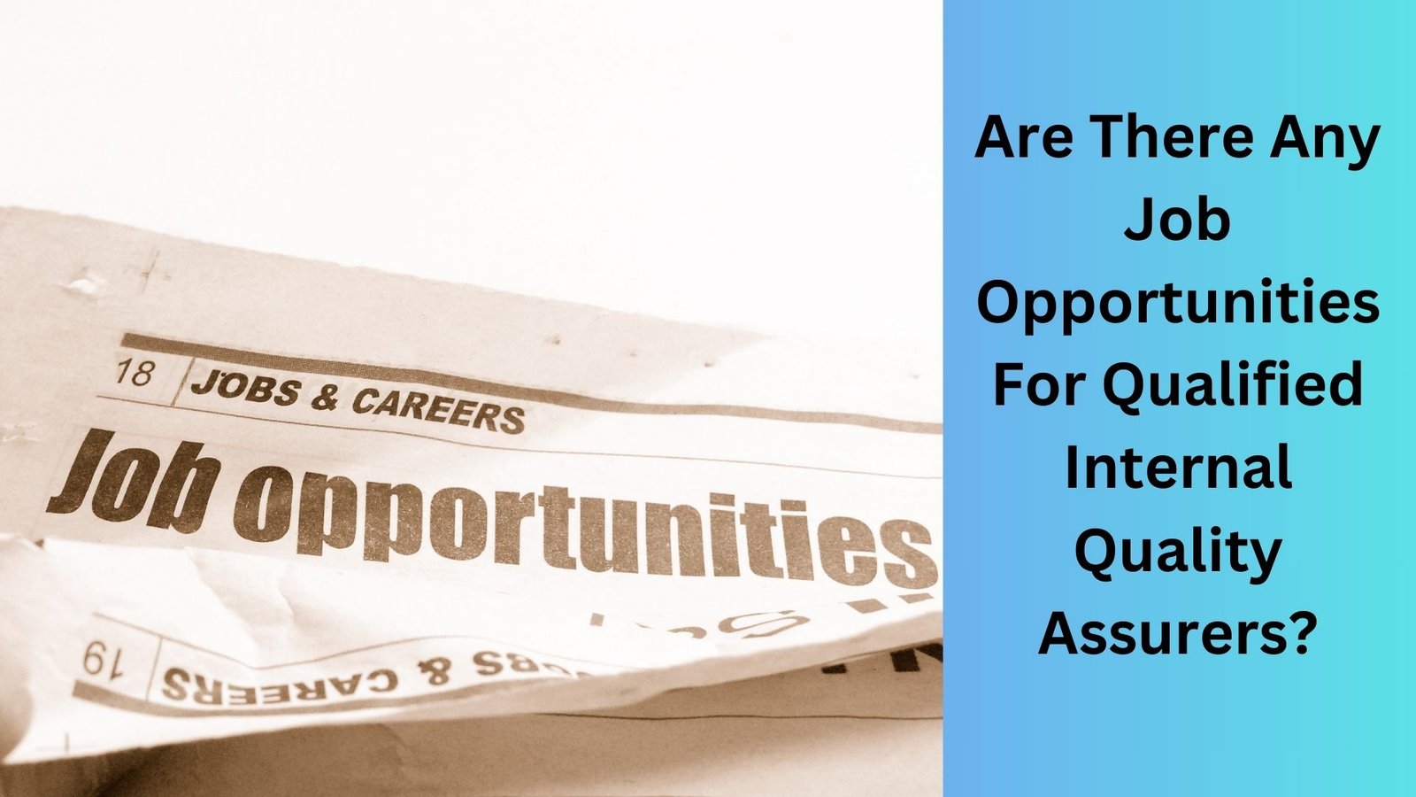 Are There Any Job Opportunities For Qualified Internal Quality Assurers