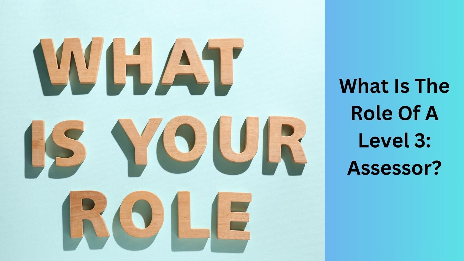What Is The Role Of A Level 3 Assessor